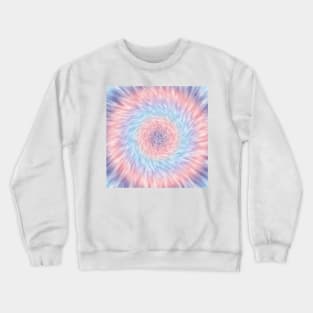 Pink, blue, and purple tie dye circle. Crewneck Sweatshirt